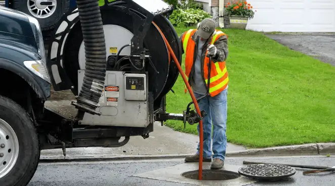 Technician using specialized drainage equipment for sewer line cleaning and foundation protection in Boulder, CO